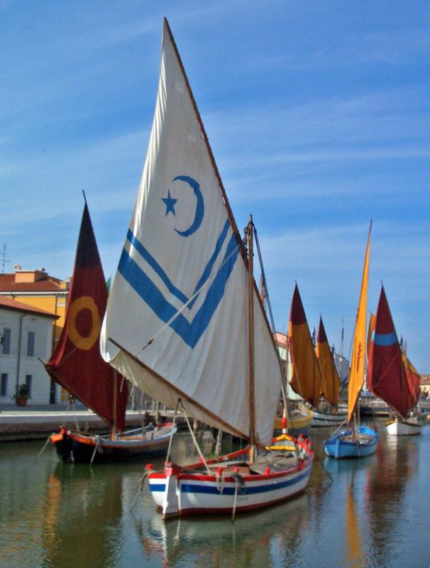 Vele nel porto canale di Cesenatico 2