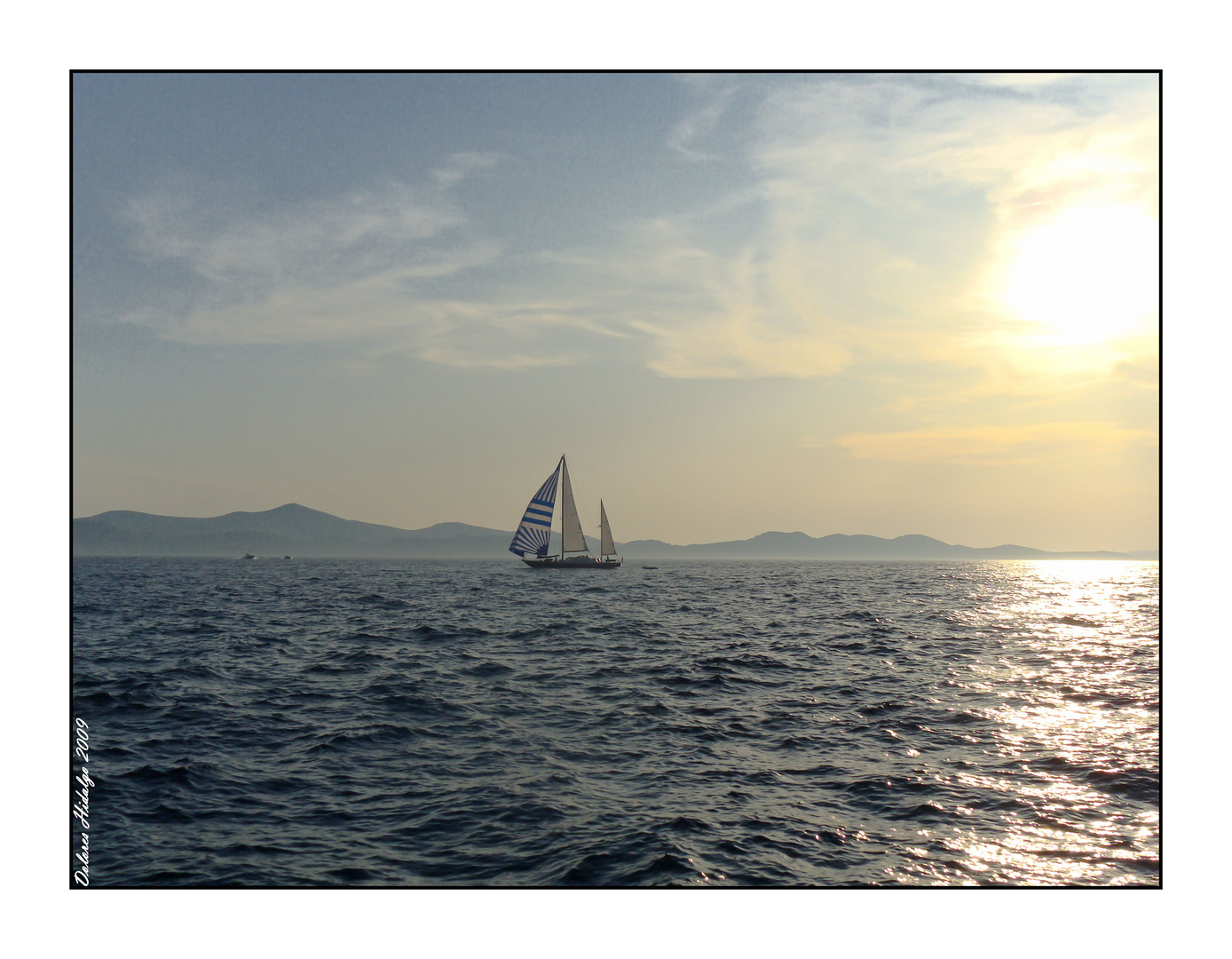 Velero,en la costa de Zadar, Croacia