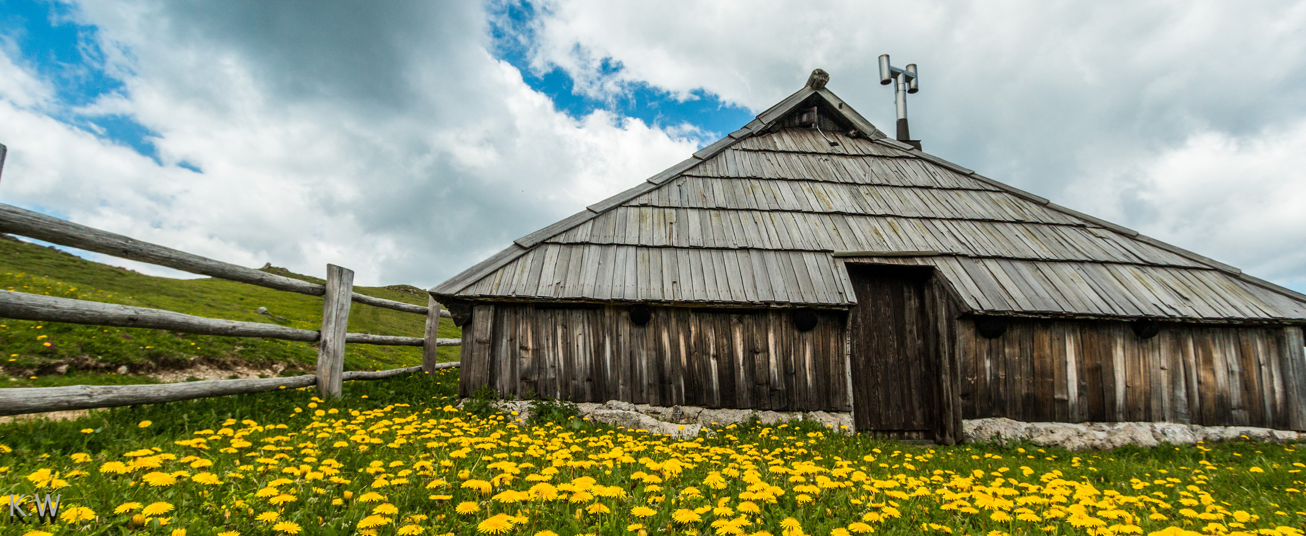 Velika Planina die Hütten