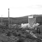 Velilla coal fired power station cooling tower demolition; Palencia-Spain