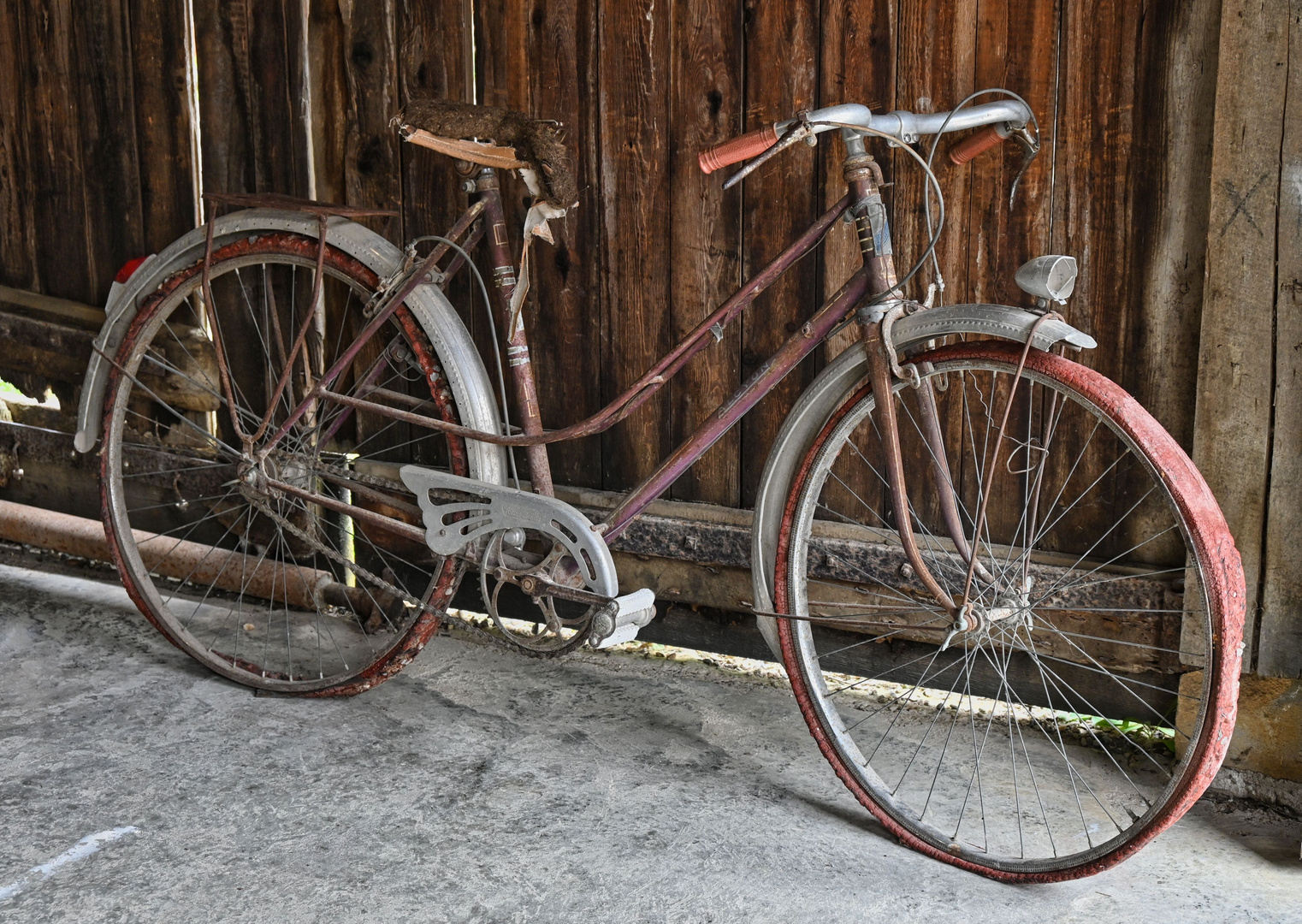 Velo von Damals:  Rustikale Details