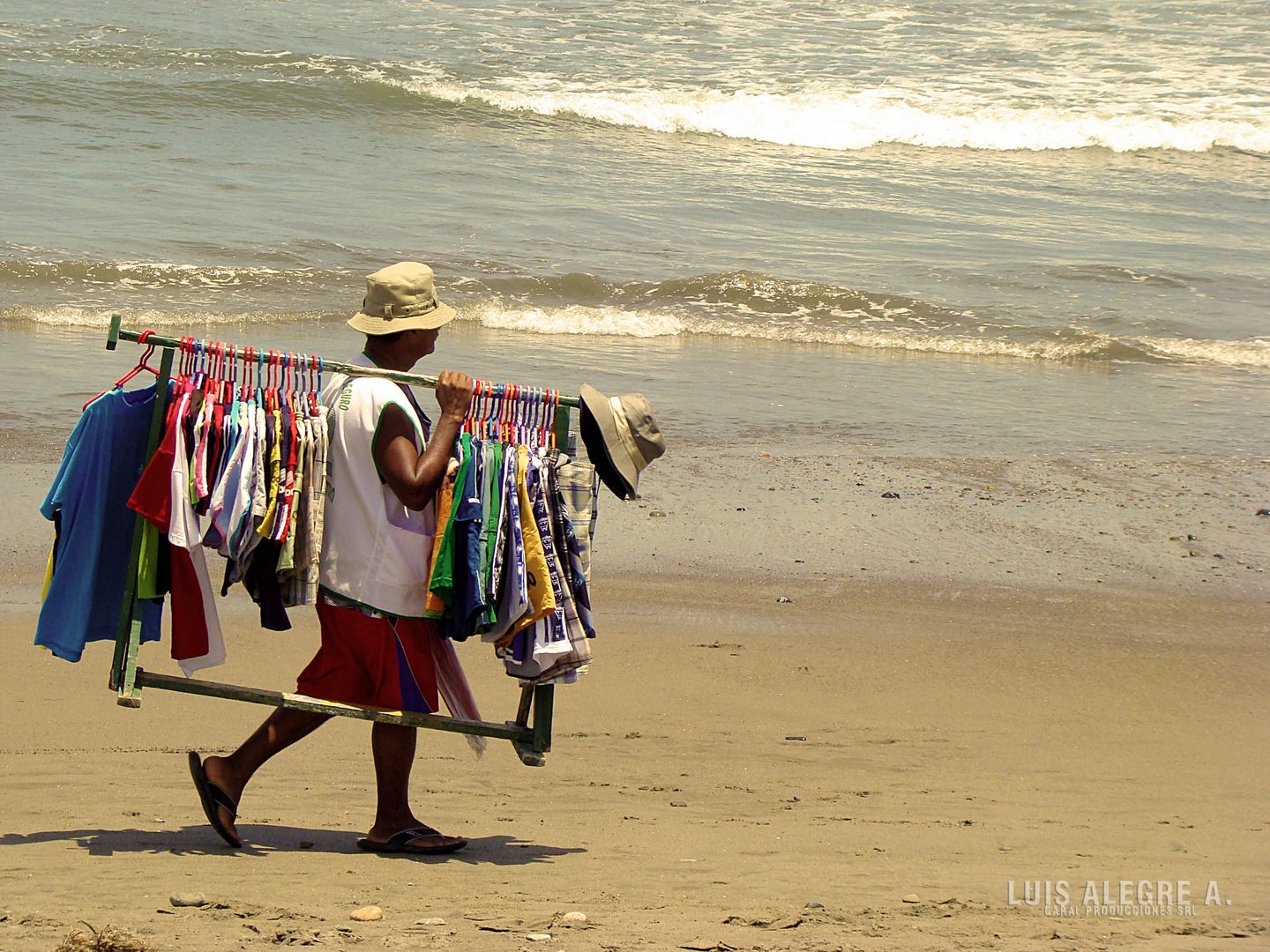 Vendedor en la playa