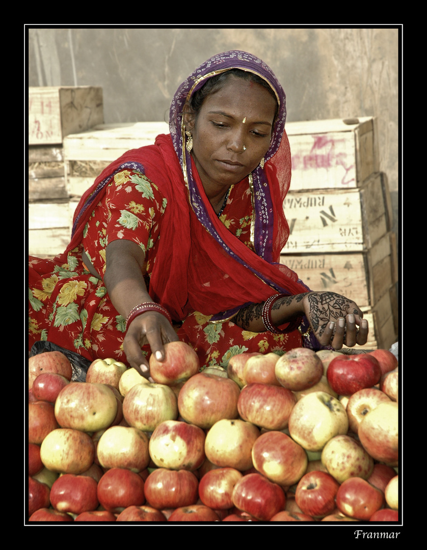 Vendedora de manzanas