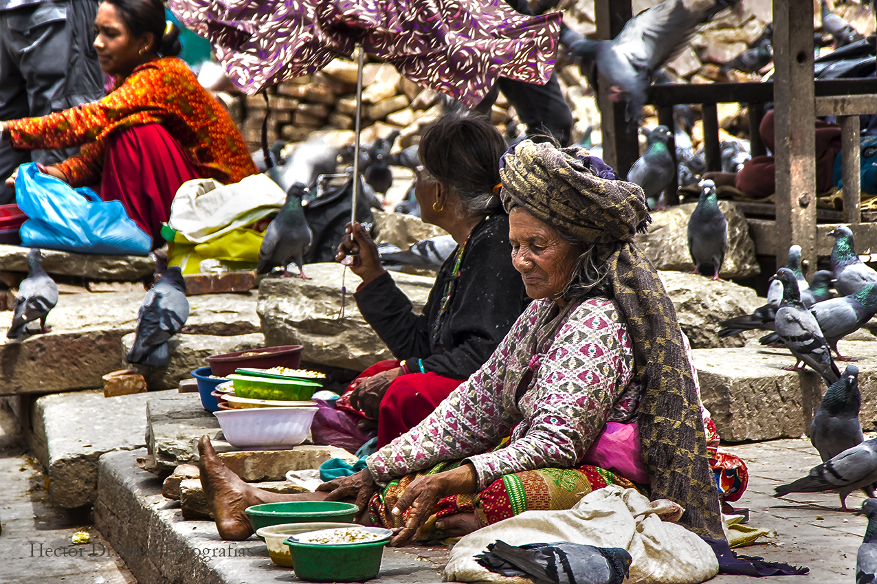 vendedoras de Khatmandu