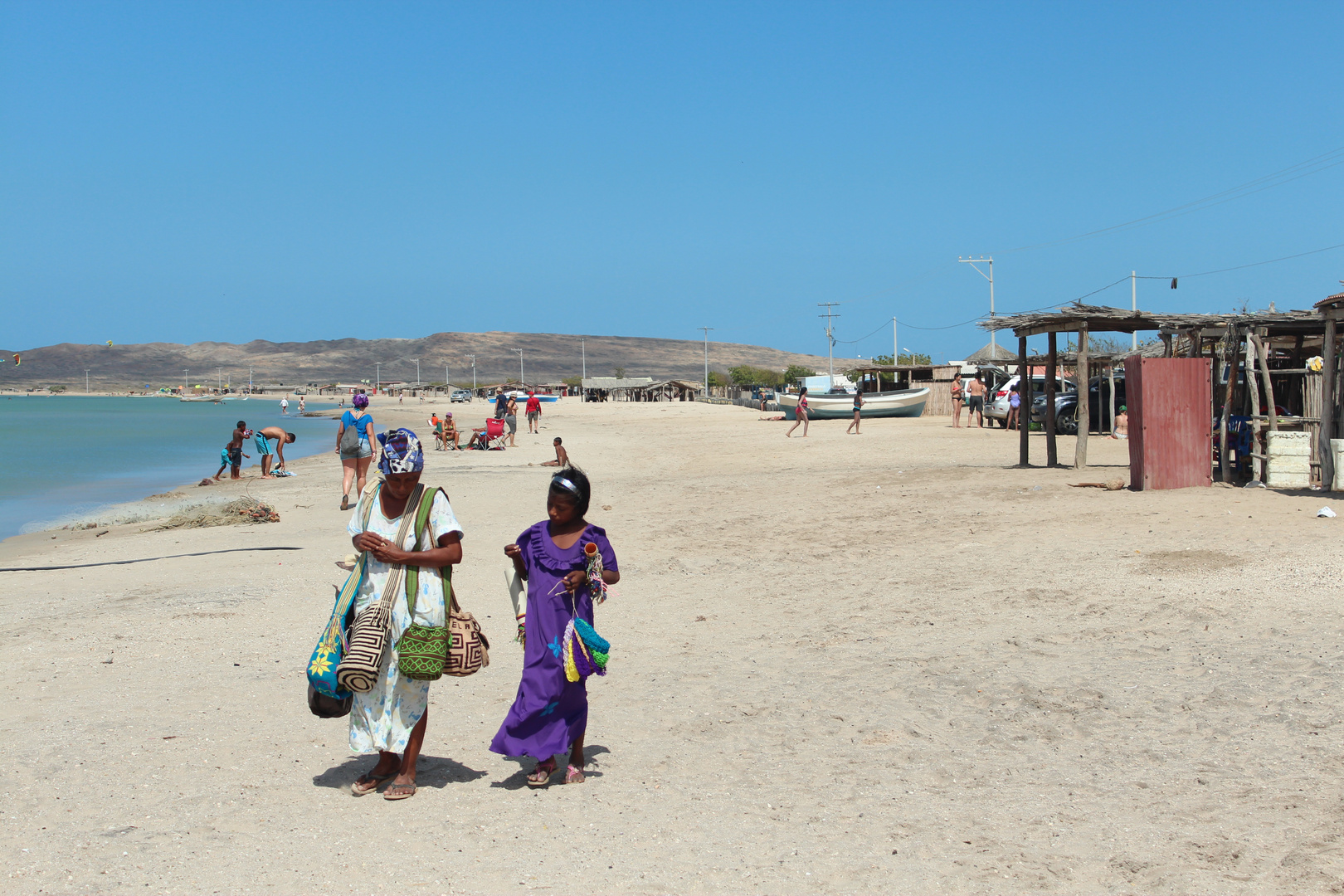 Vendedoras en la playa