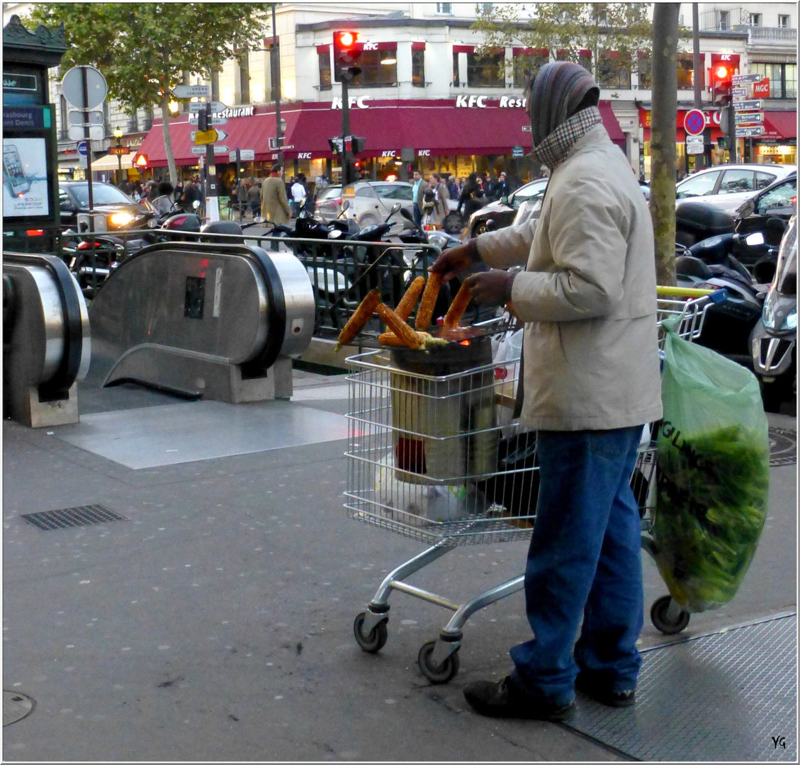 Vendeur de maïs grillé... photo et image  scènes de vie, métiers