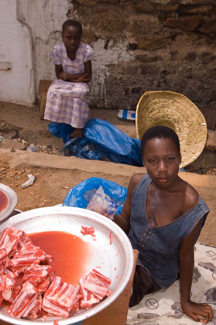 Vendita di carne - Accra