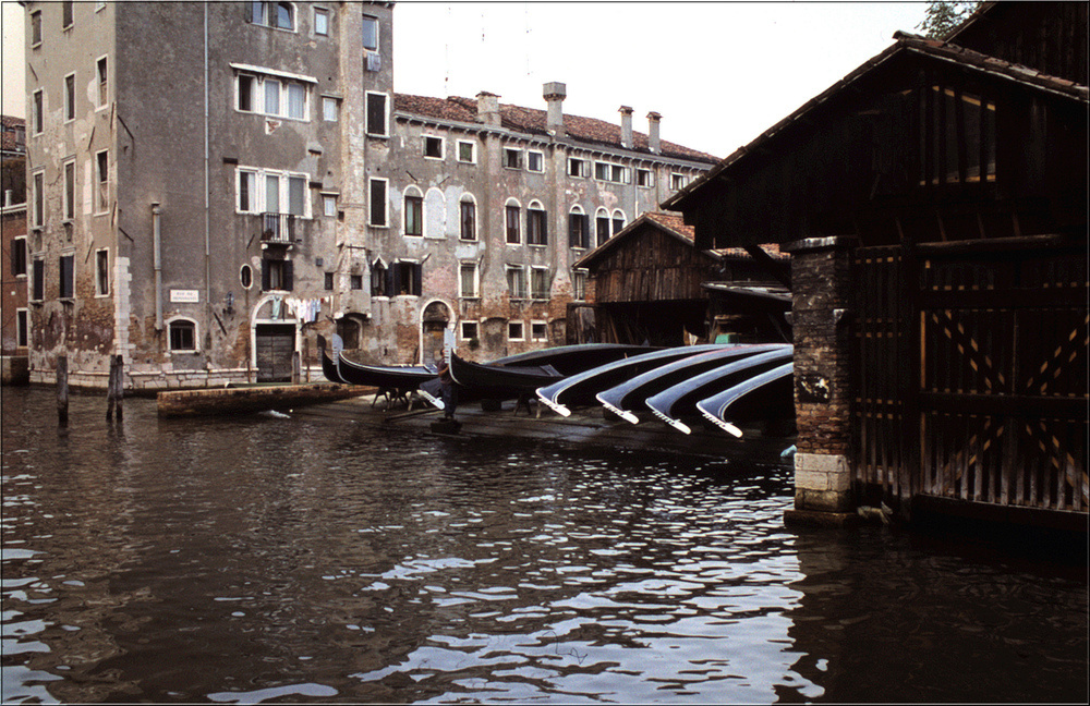 Venedig 1984 - Gondelwerft