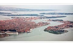 Venedig aus dem Flugzeug betrachtet