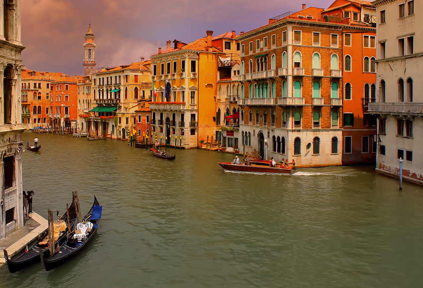 Venedig-Blick von Rialto Brücke