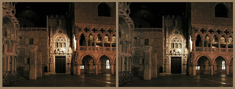 Venedig - Eingang zum Dogenpalast  3D