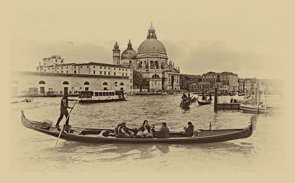 Venedig, Gondeln auf dem Canal Grande