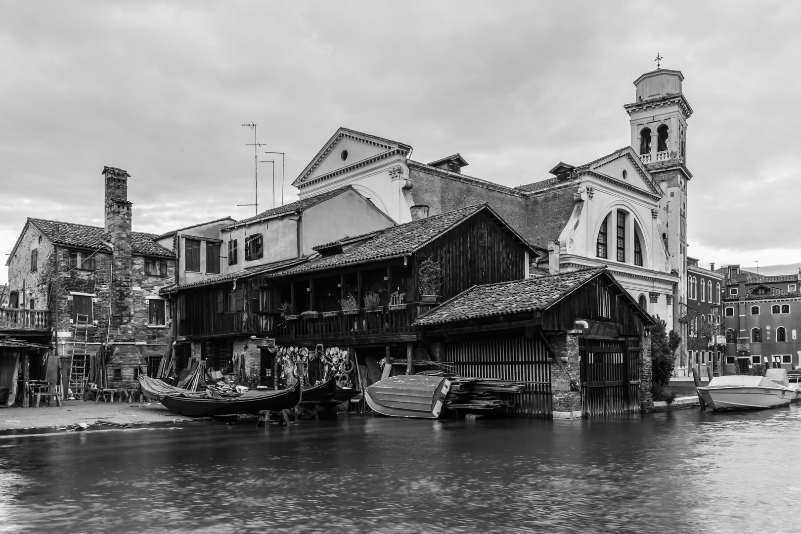 Venedig, Gondelwerft mit San Trovaso 