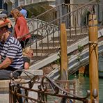 Venedig - Gondoliere macht Pause -
