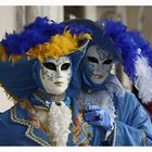 Venedig im Karneval - weiss/blau