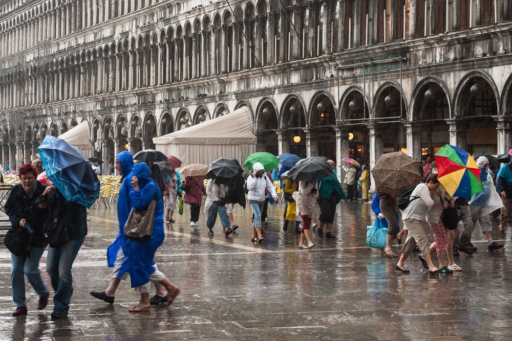 Venedig im Regen Foto & Bild archiv, a r c h i v aktuell, wetter Bilder auf