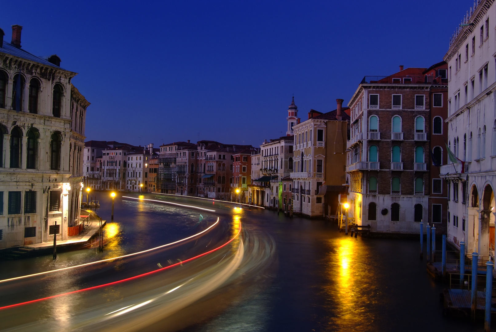 Venedig in der Dämmerung Rialtobrücke