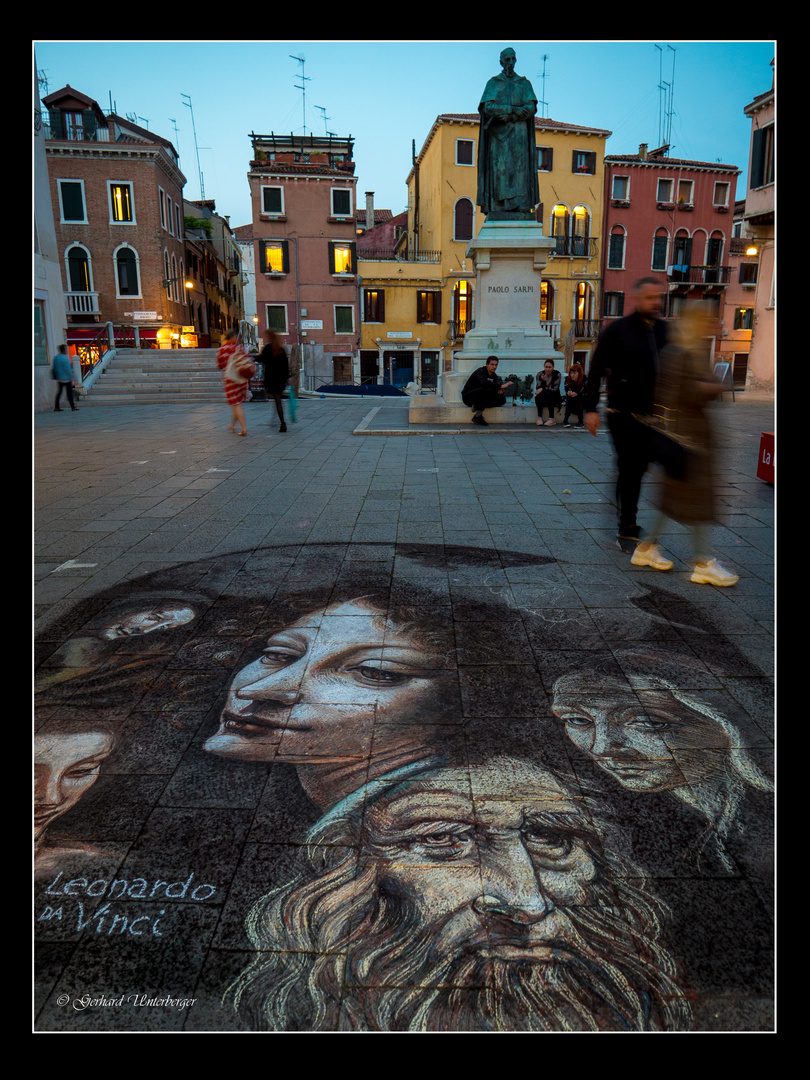 Venedig - Leonardo da Vinci und die Straßenmaler