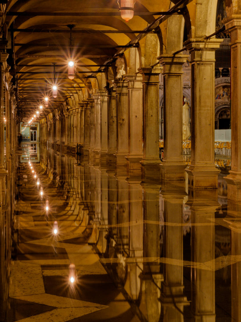 Venedig Markusplatz bei Hochwasser