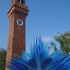 Venedig, Murano, Campo San Stefano, Blauer Asteroid aus Murano-Glas