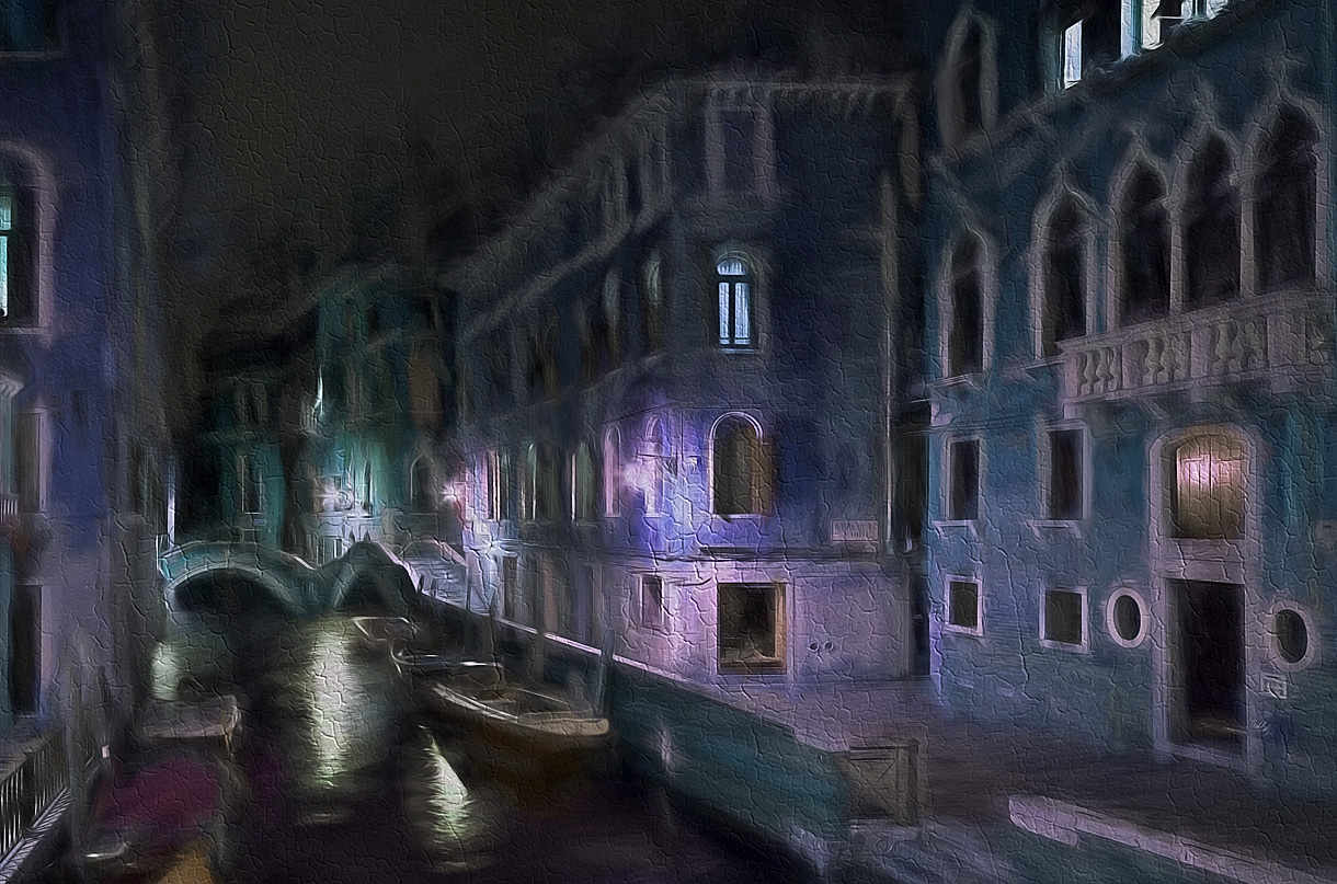 Venedig Nacht Freskomalerei