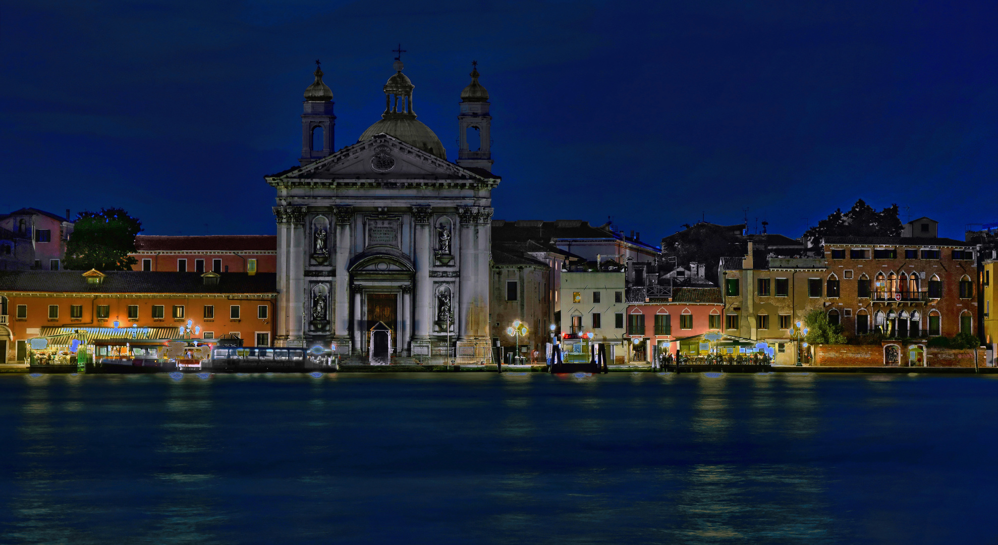 Venedig  - Prachtbauten zur blauen Stunde -