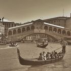 Venedig - Rialto Brücke - Sepia