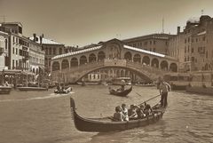 Venedig - Rialto Brücke - Sepia