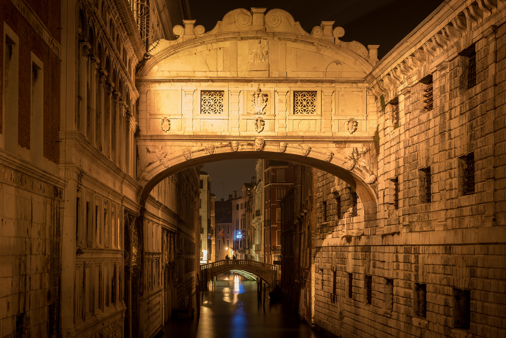 Venedig Seufzerbrücke Nacht