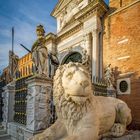  Venedig, steinerner Löwe am Arsenal.