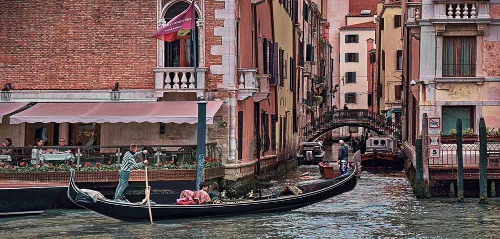 Venedig  - Venezianische Gondeln -
