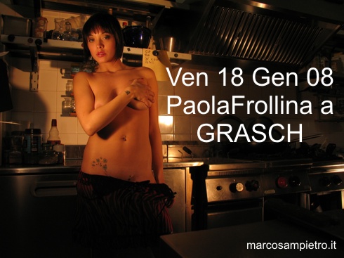 VENERDI 18 GENNAIO 2008 ore 21...Sessione foto nudo artistico con PAOLA Frollina