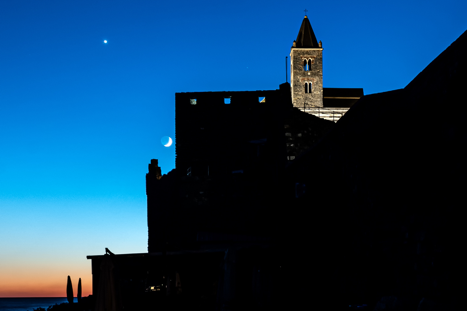 Venere e la Luna a Portovenere