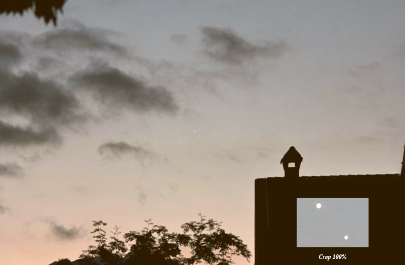 Venere (in alto) e Giove "si sfiorano"