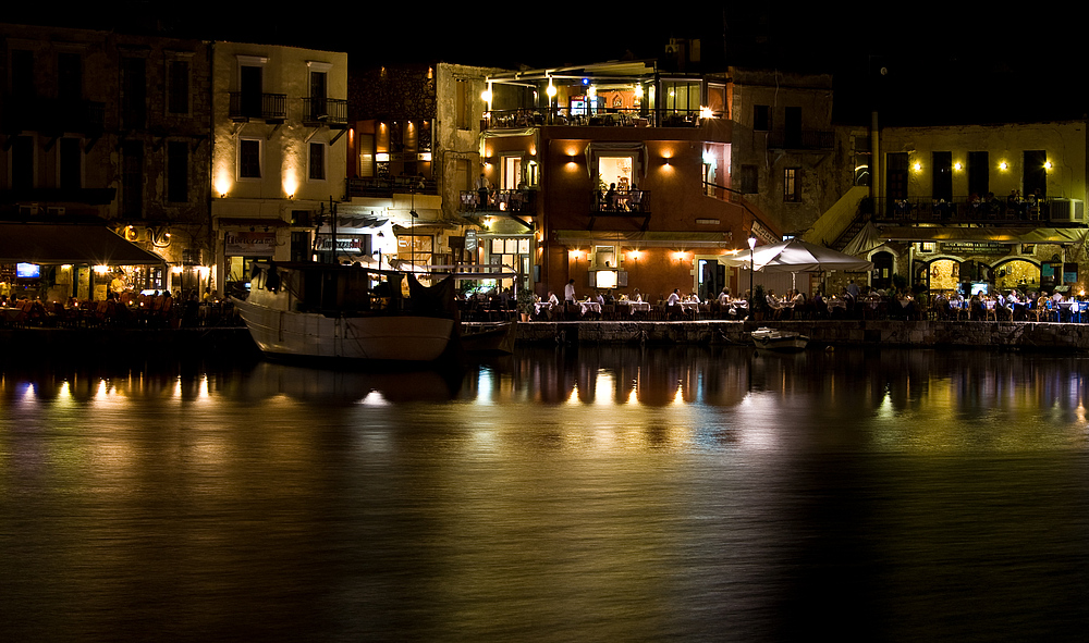 Venetian harbour in Rethymnon (crete)