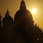 venezia al tramonto dalla laguna