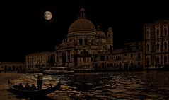 Venezia  - luna e giro in gondola - 