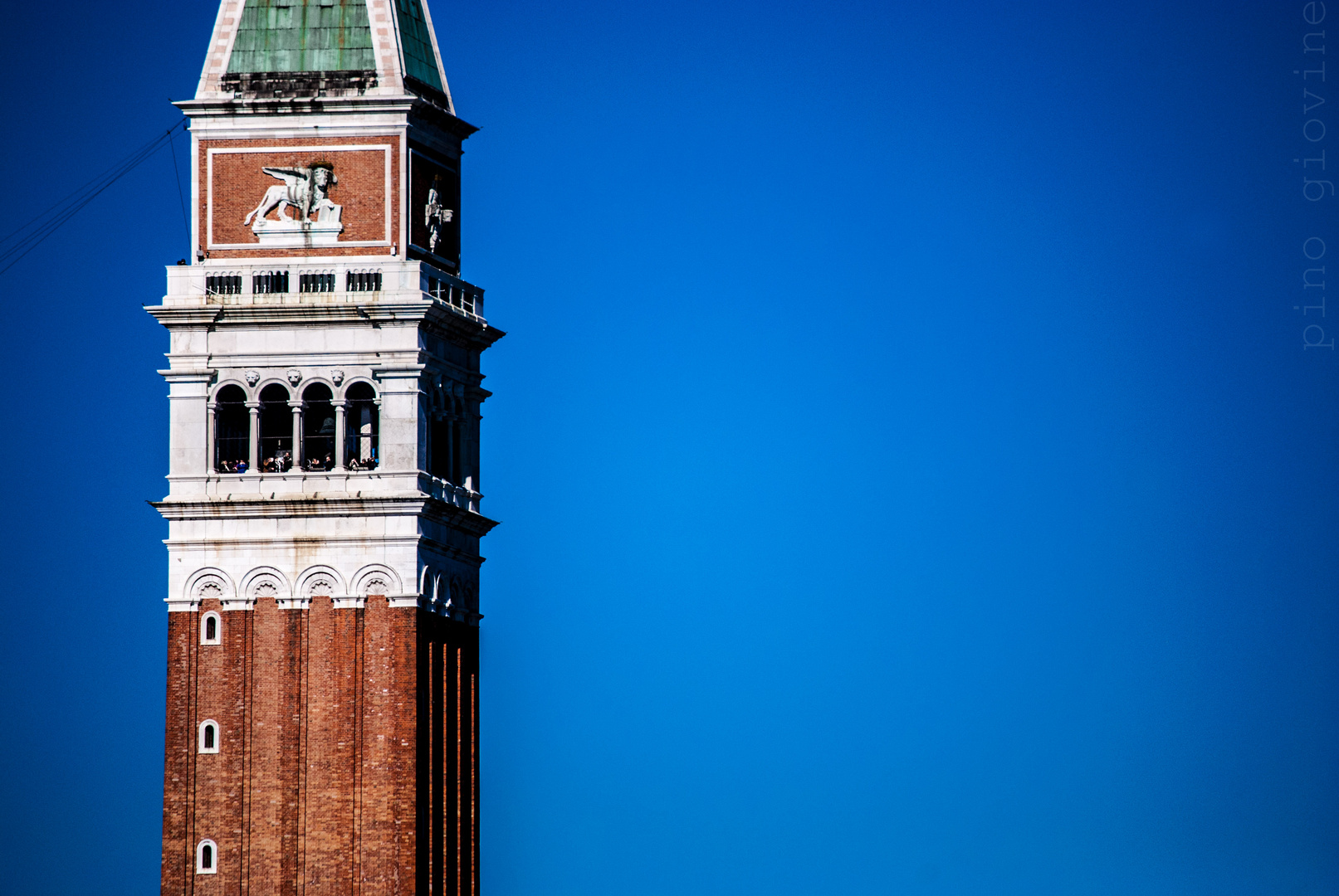 Venezia. Piazza San Marco, il Campanile. Settore verticale.