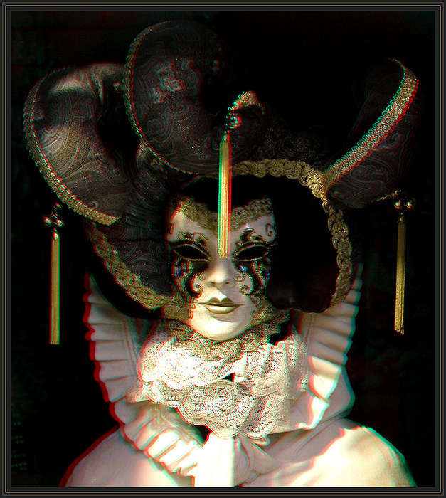 Venezianische Maske [3D Anaglyphe]