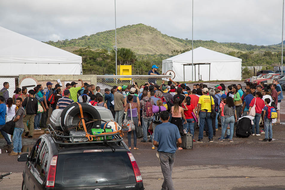 Venezuelanische Flüchtlinge an der brasilianischen Grenze