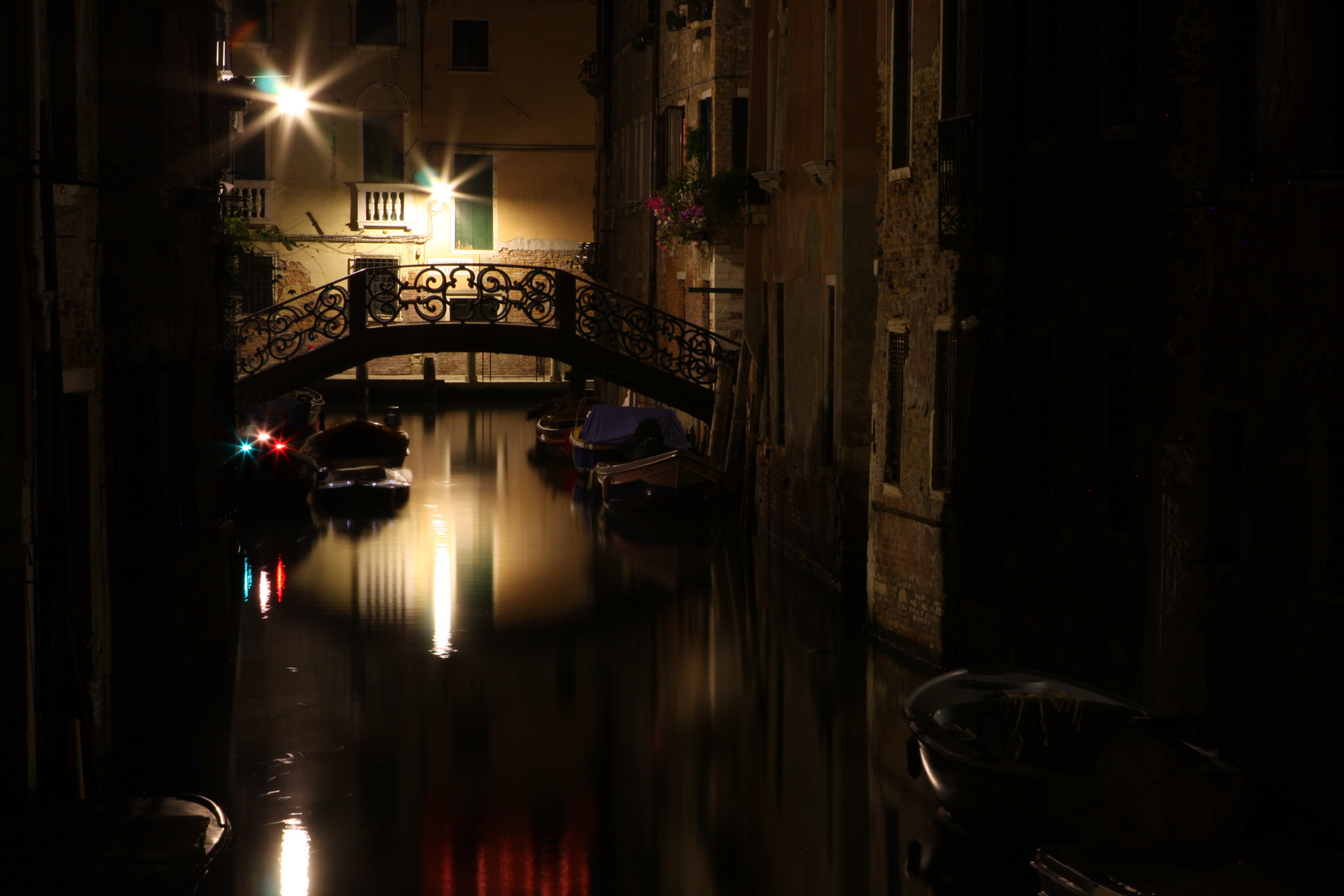 Venice canal in the night