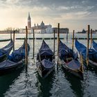 Venice during sunrise - Gondolas