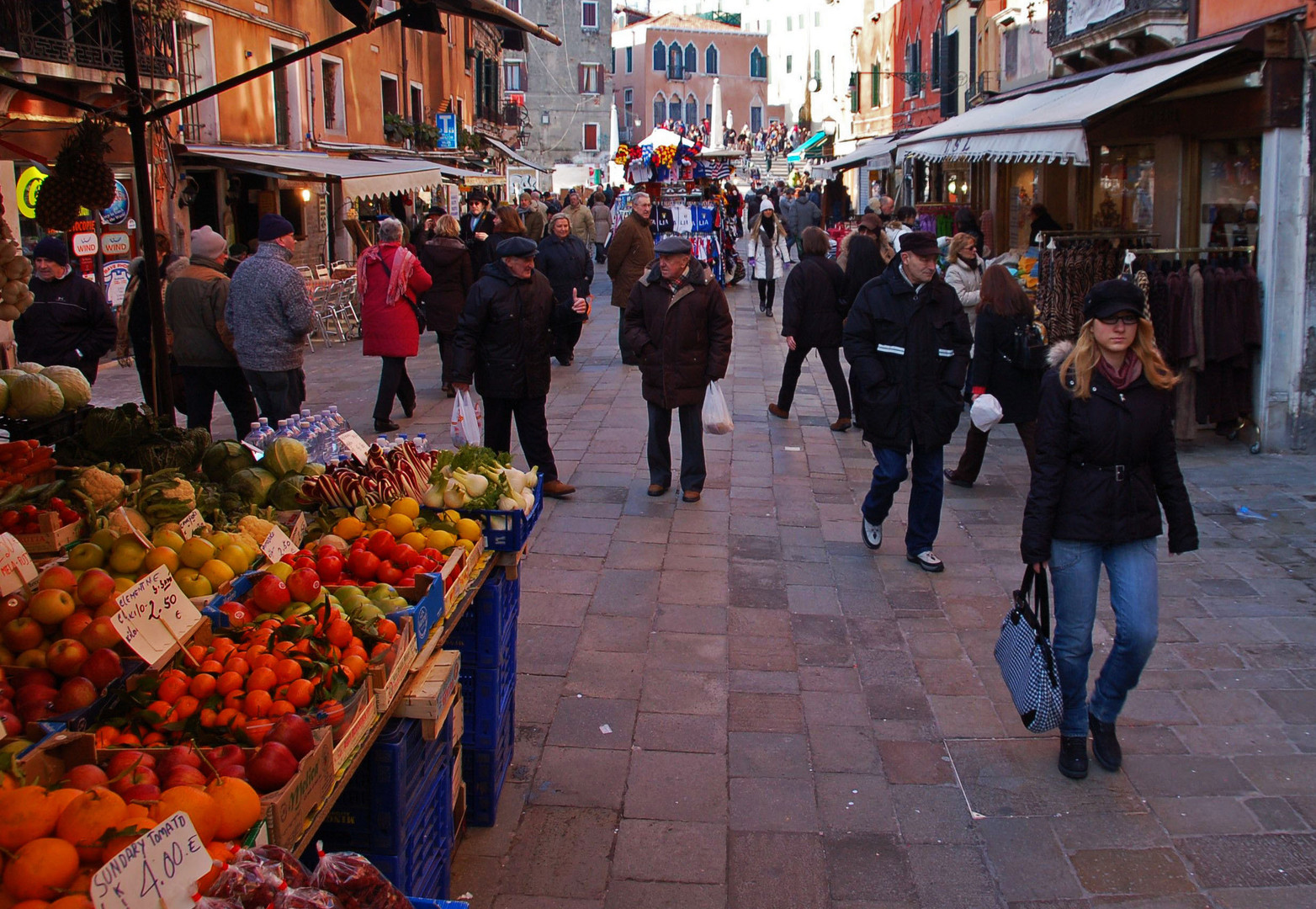 Venice, local people on the market