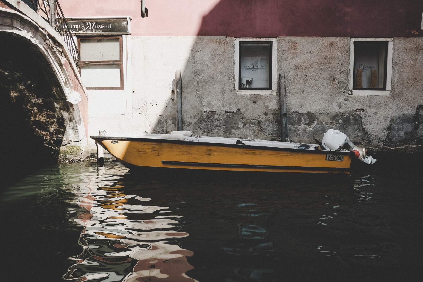 Venice. Photo of a boat.