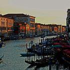 Venise lumière du soir sur le grand canal