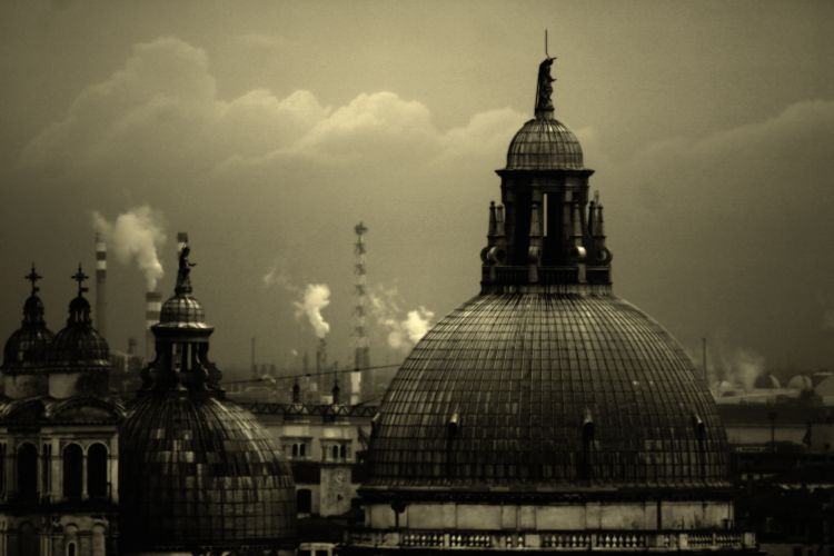 venise, vue vers Mestre