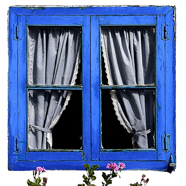 Ventana azul / Finestra blava