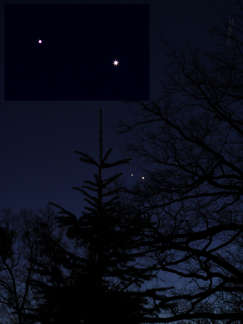 Venus flirtet mit Jupiter