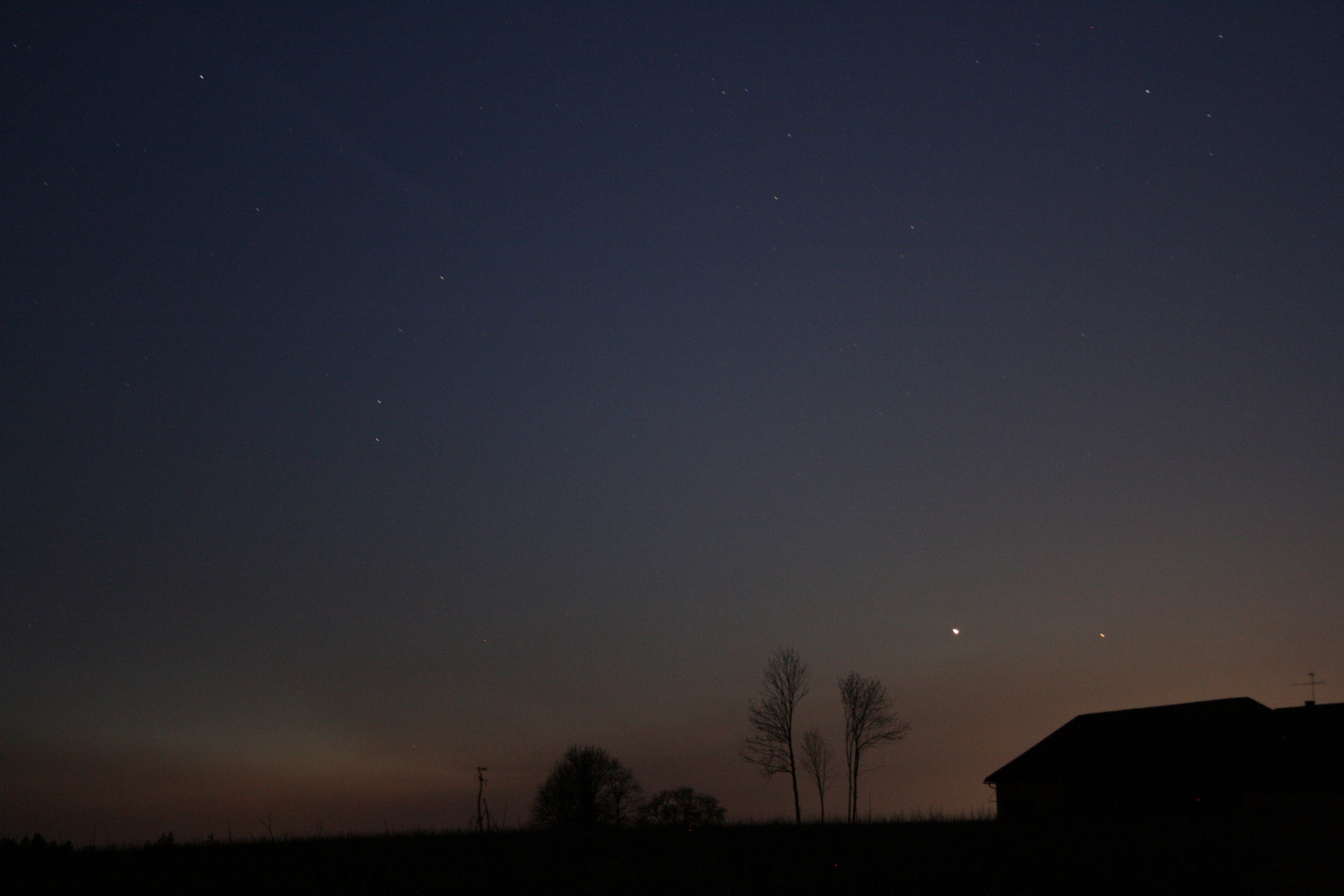 Venus - Merkur Untergang