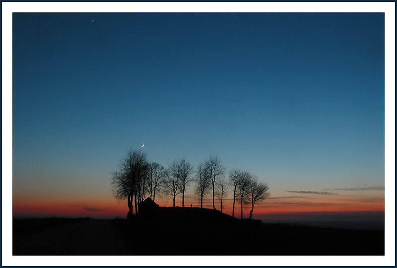 Venus, Mond und Wasser-Reservoir